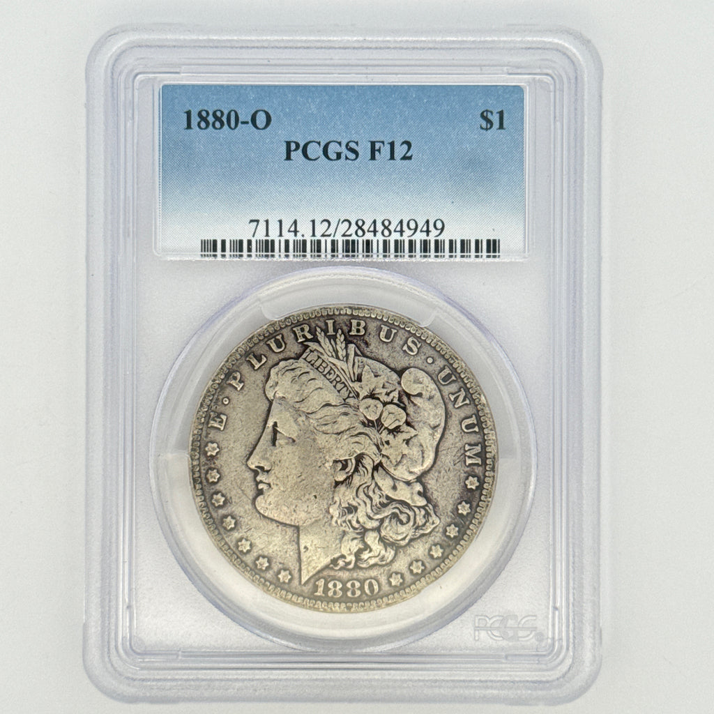 1880-O Morgan Silver Dollar F12 PCGS Graded