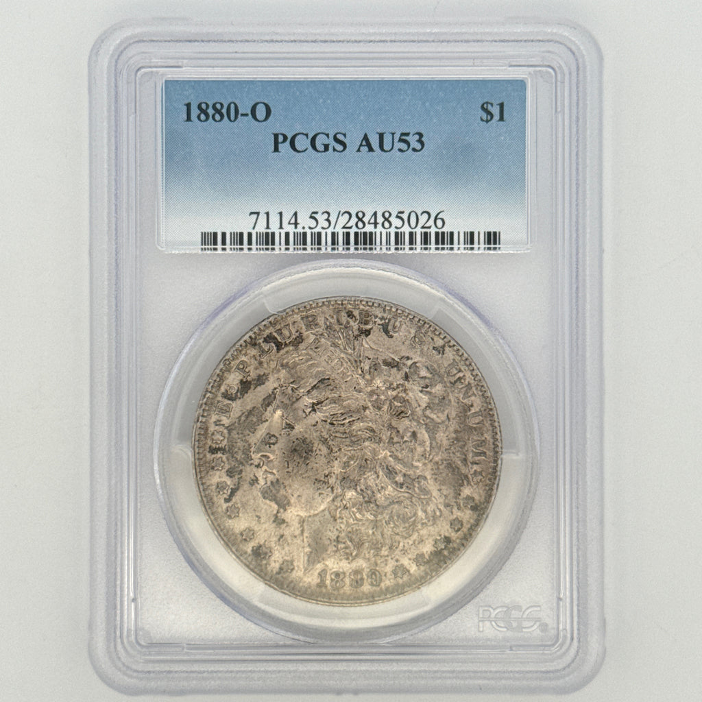 1880-O Morgan Silver Dollar AU53 PCGS Graded
