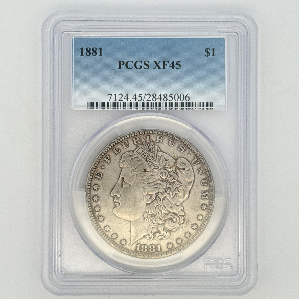 1881 Morgan Silver Dollar XF45 PCGS Graded