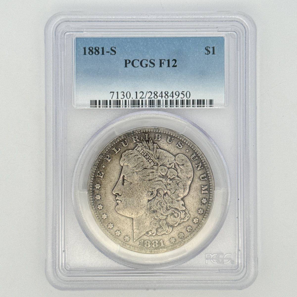 1881-S Morgan Silver Dollar F12 PCGS Graded
