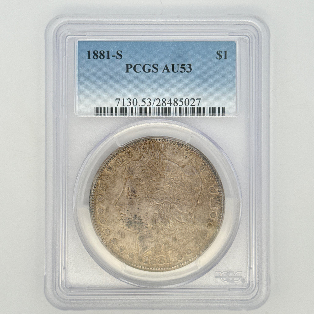 1881-S Morgan Silver Dollar AU53 PCGS Graded