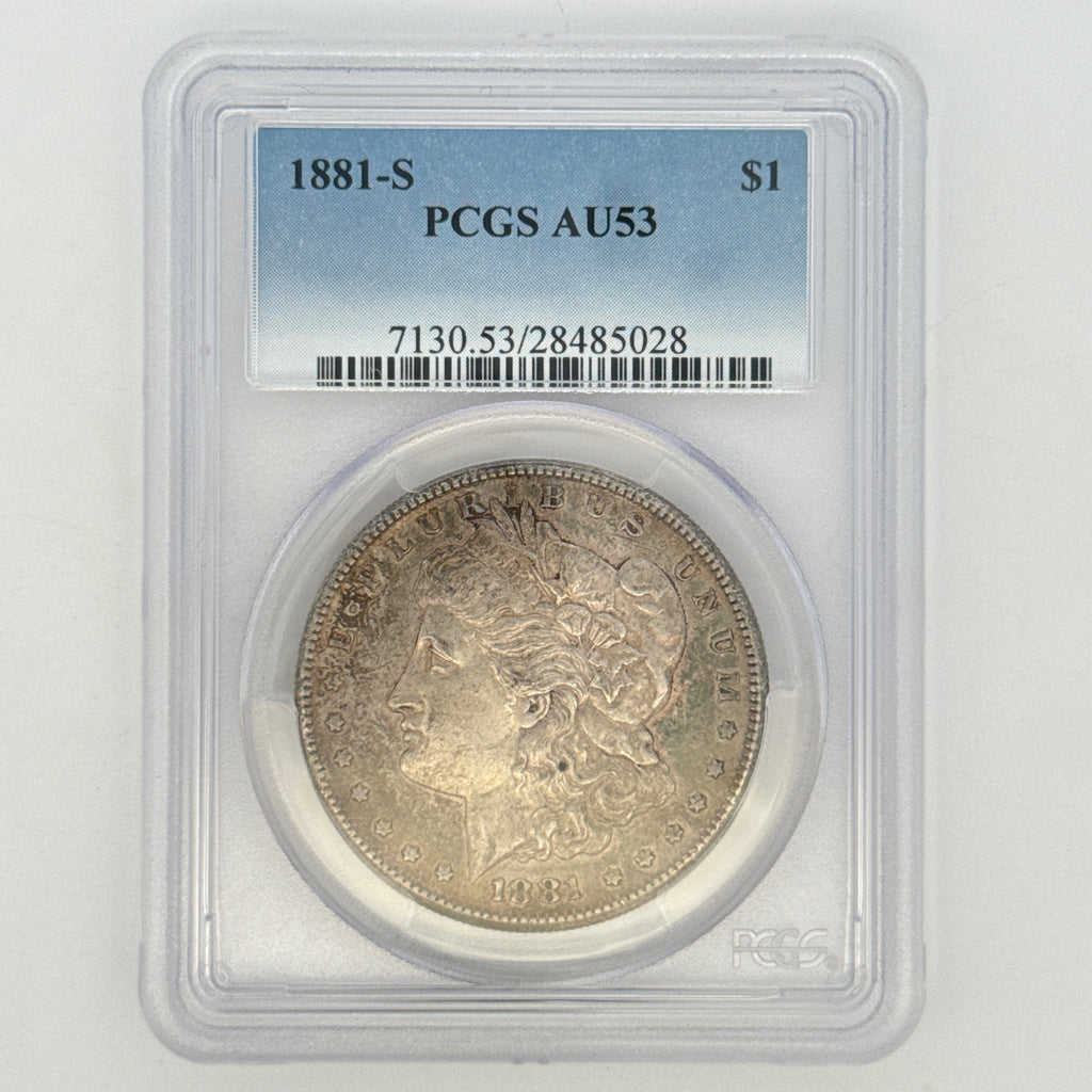 1881-S Morgan Silver Dollar AU53 PCGS Graded
