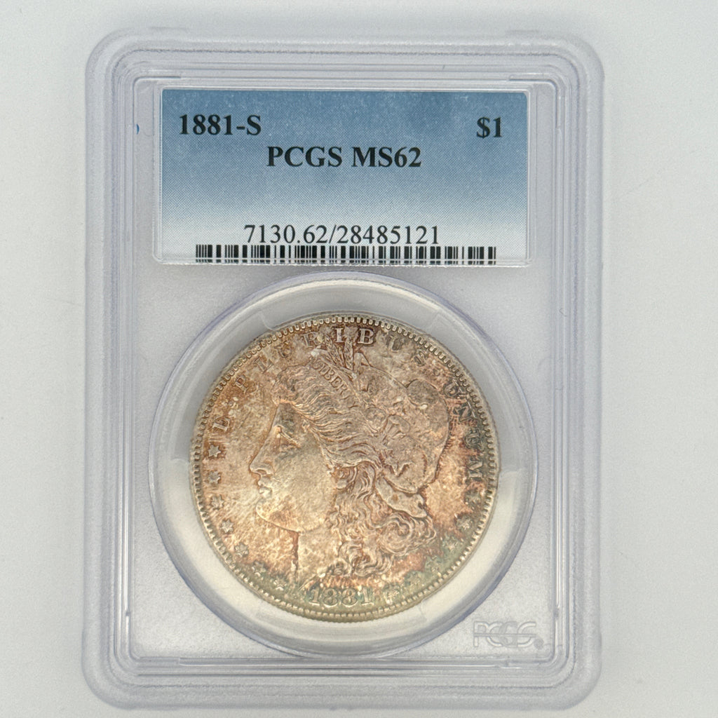 1881-S Morgan Silver Dollar MS62 PCGS Graded
