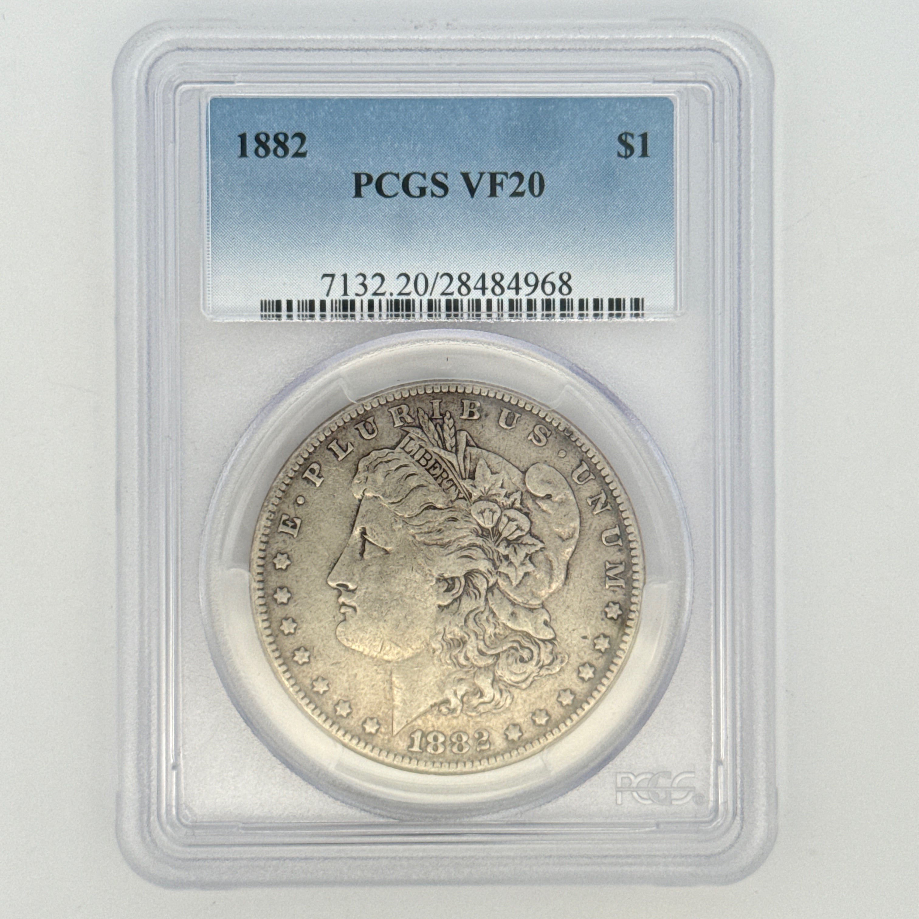 1882 Morgan Silver Dollar VF20 PCGS Graded
