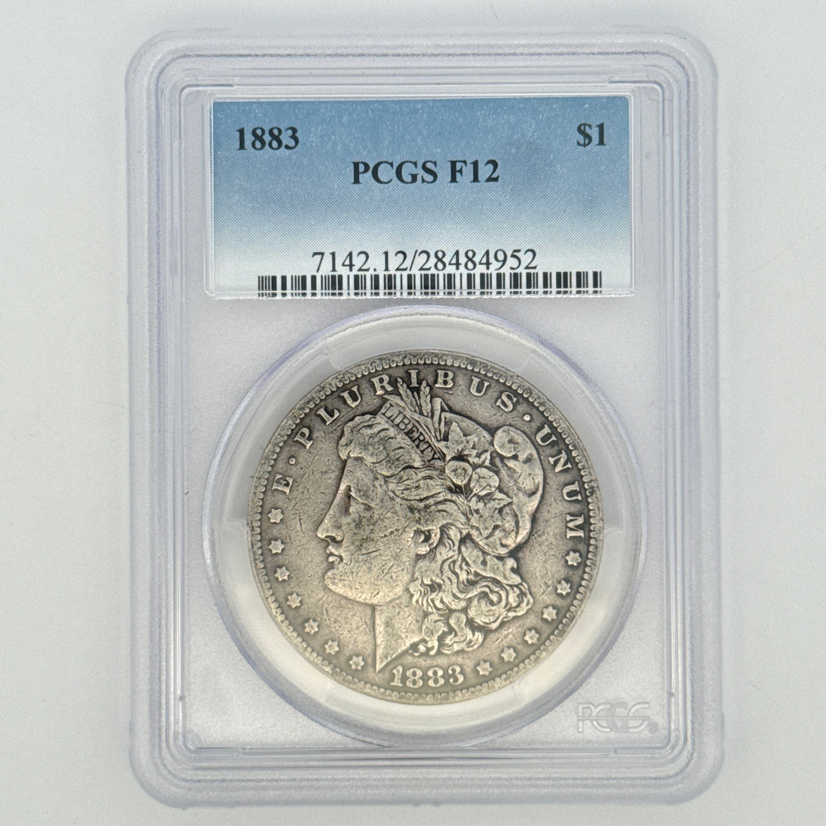 1883 Morgan Silver Dollar F12 PCGS Graded