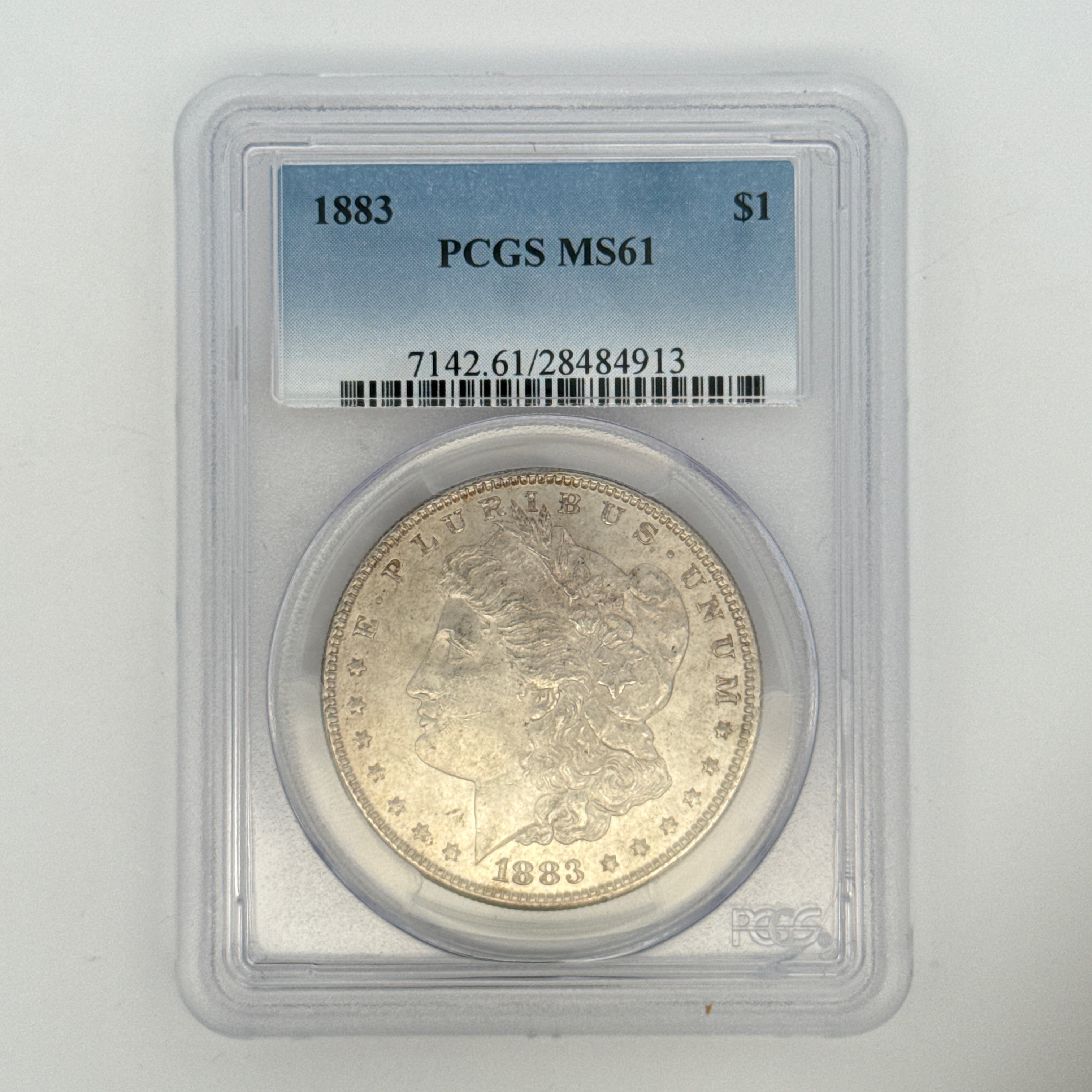 1883 Morgan Silver Dollar MS61 PCGS Graded