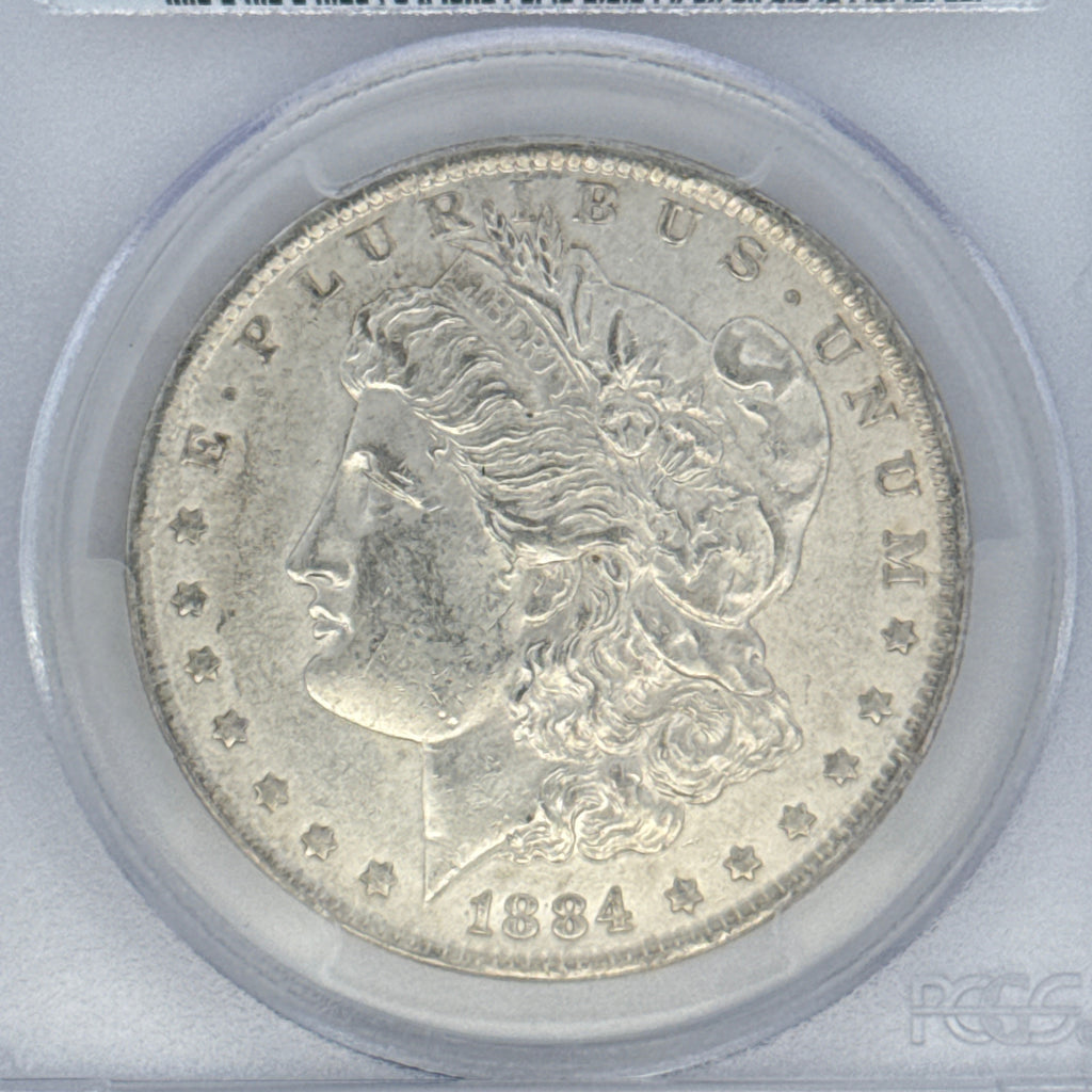 1884 Morgan Silver Dollar AU55 PCGS Graded
