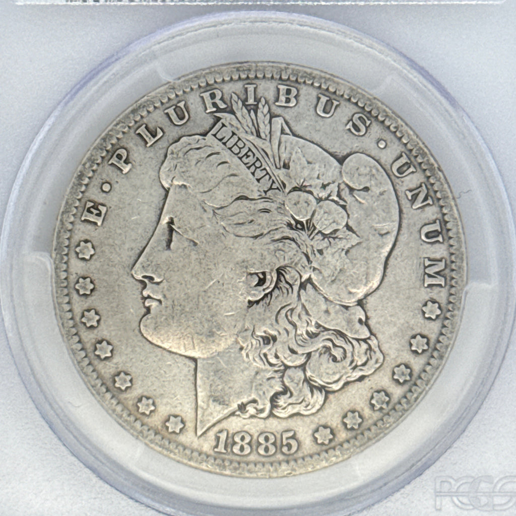 1885 Morgan Silver Dollar VG10 PCGS Graded