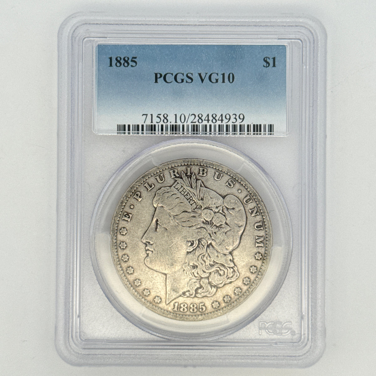 1885 Morgan Silver Dollar VG10 PCGS Graded