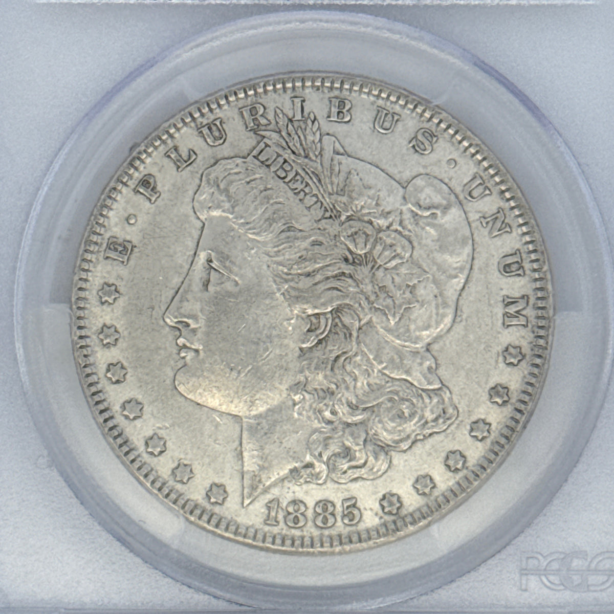 1885 Morgan Silver Dollar AU55 PCGS Graded
