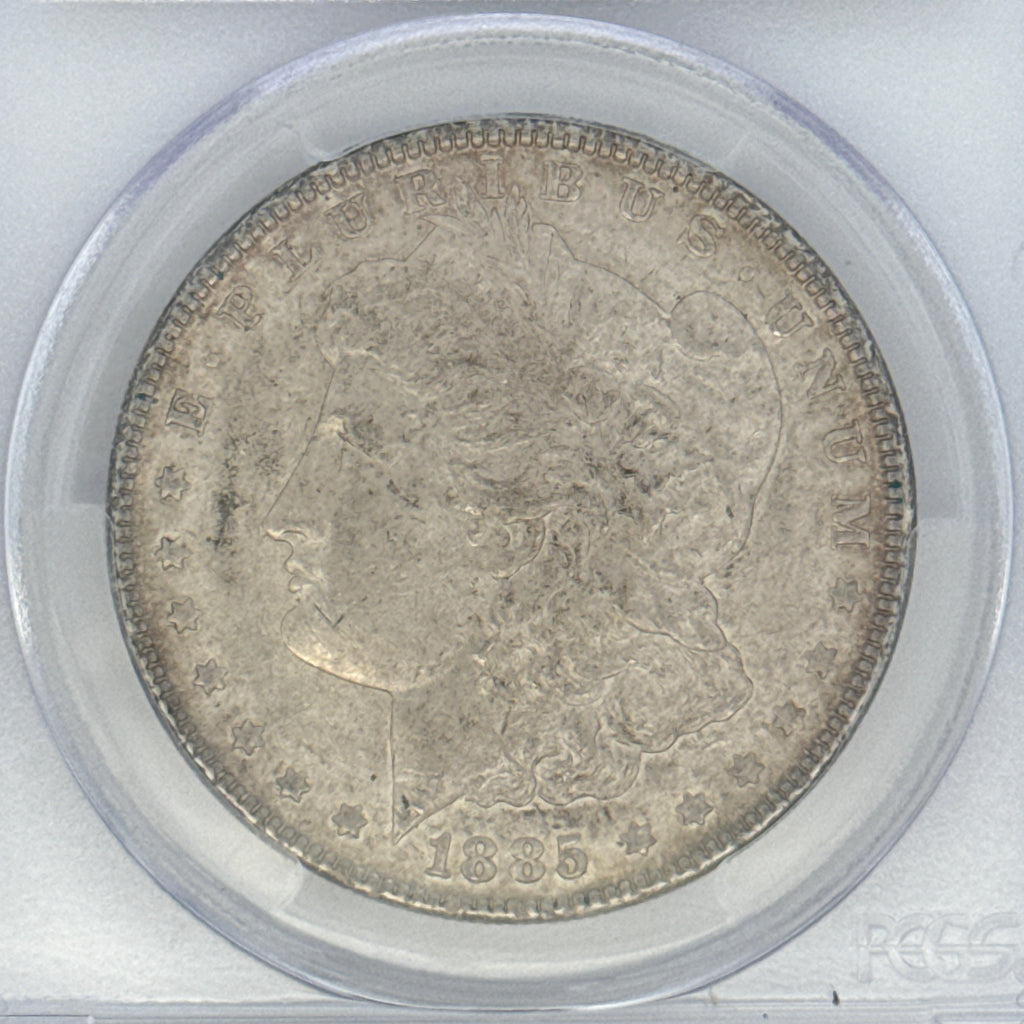 1885 Morgan Silver Dollar AU58 PCGS Graded