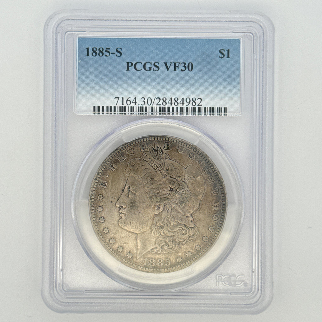 1885-S Morgan Silver Dollar VF30 PCGS Graded