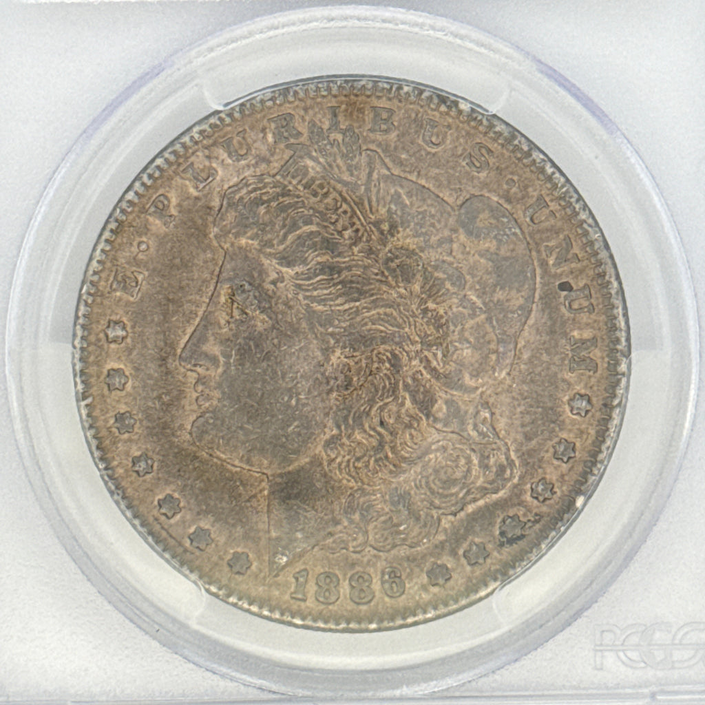 1886 Morgan Silver Dollar XF45 PCGS Graded