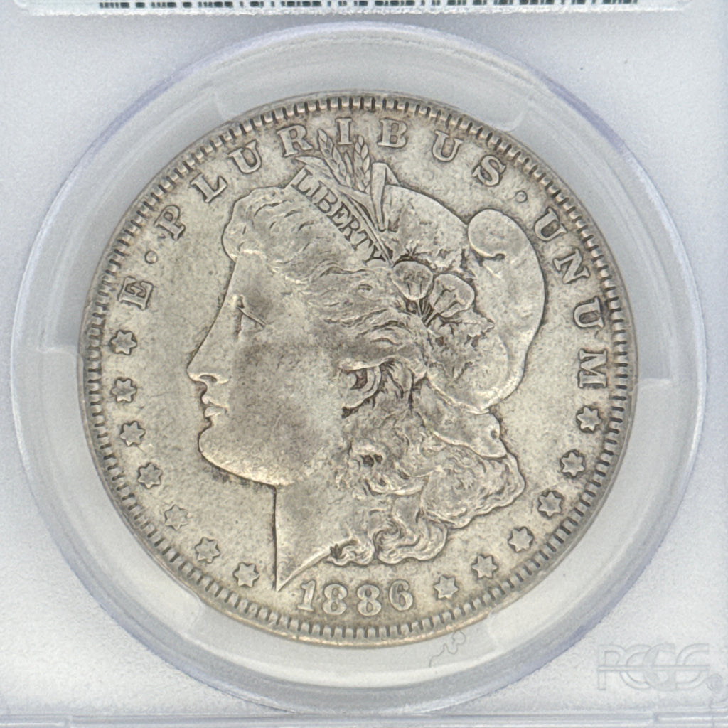 1886 Morgan Silver Dollar AU55 PCGS Graded