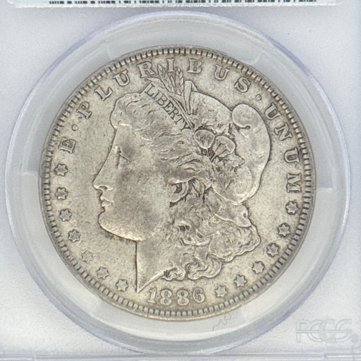 1886 Morgan Silver Dollar AU55 PCGS Graded