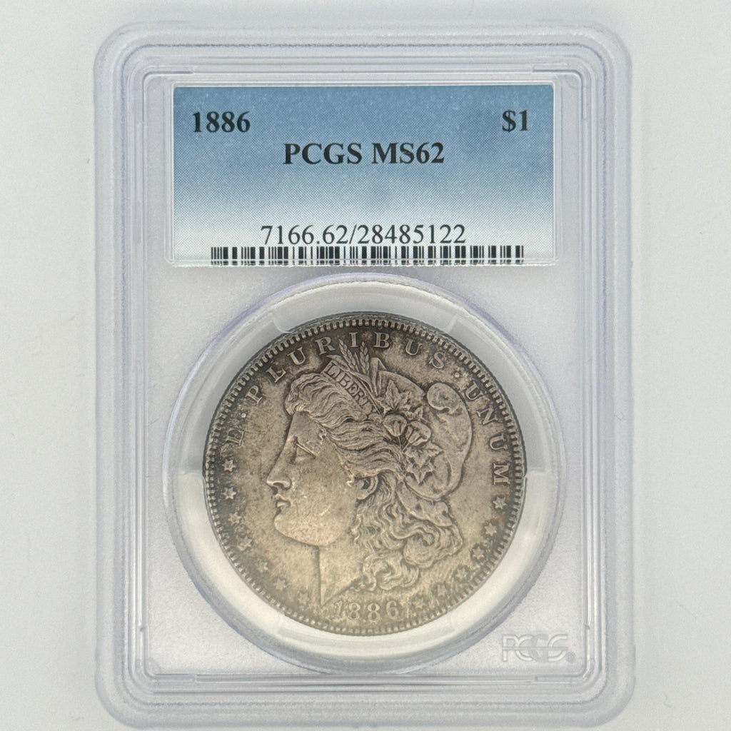 1886 Morgan Silver Dollar MS62 PCGS Graded