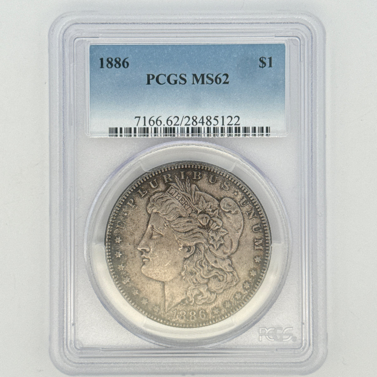 1886 Morgan Silver Dollar MS62 PCGS Graded