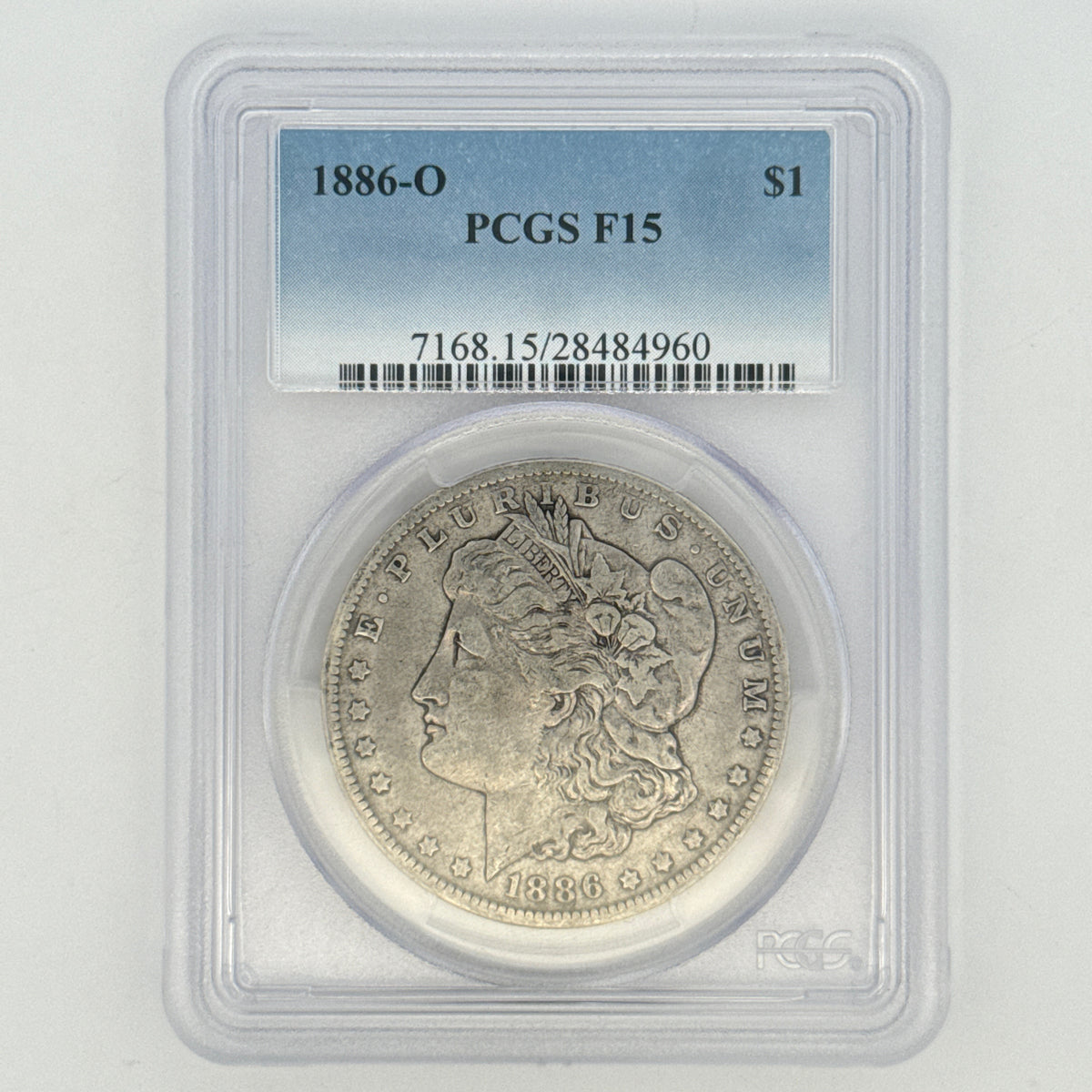 1886-O Morgan Silver Dollar F15 PCGS Graded
