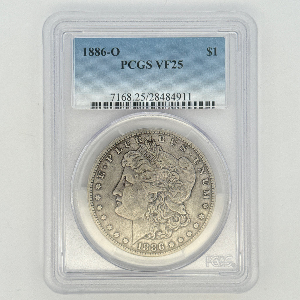 1886-O Morgan Silver Dollar VF25 PCGS Graded