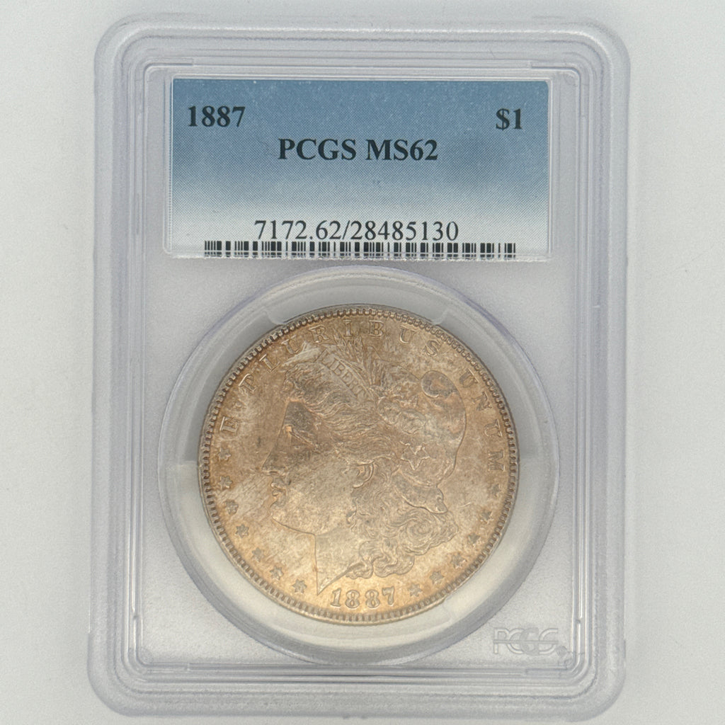 1887 Morgan Silver Dollar MS62 PCGS Graded