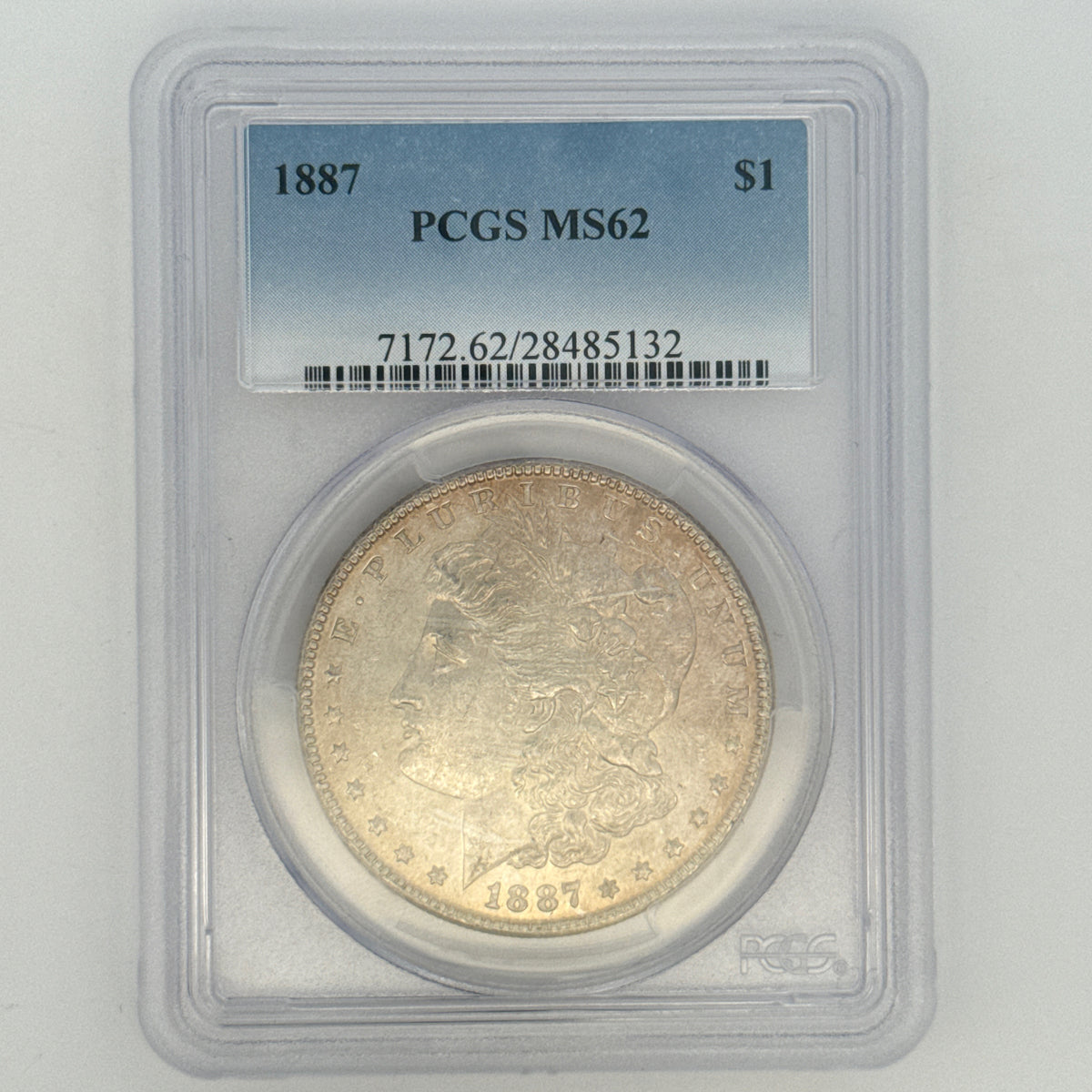 1887 Morgan Silver Dollar MS62 PCGS Graded