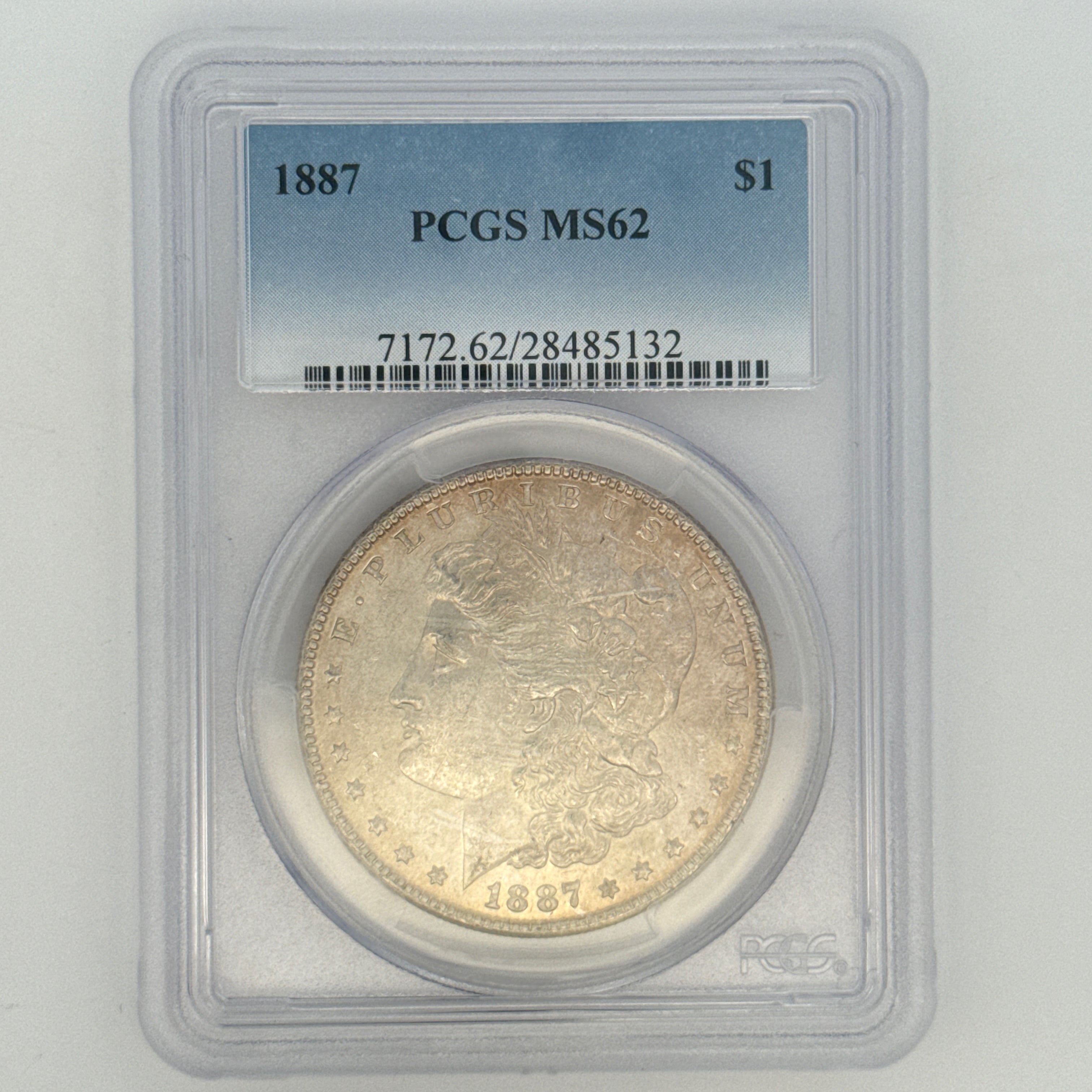 1887 Morgan Silver Dollar MS62 PCGS Graded