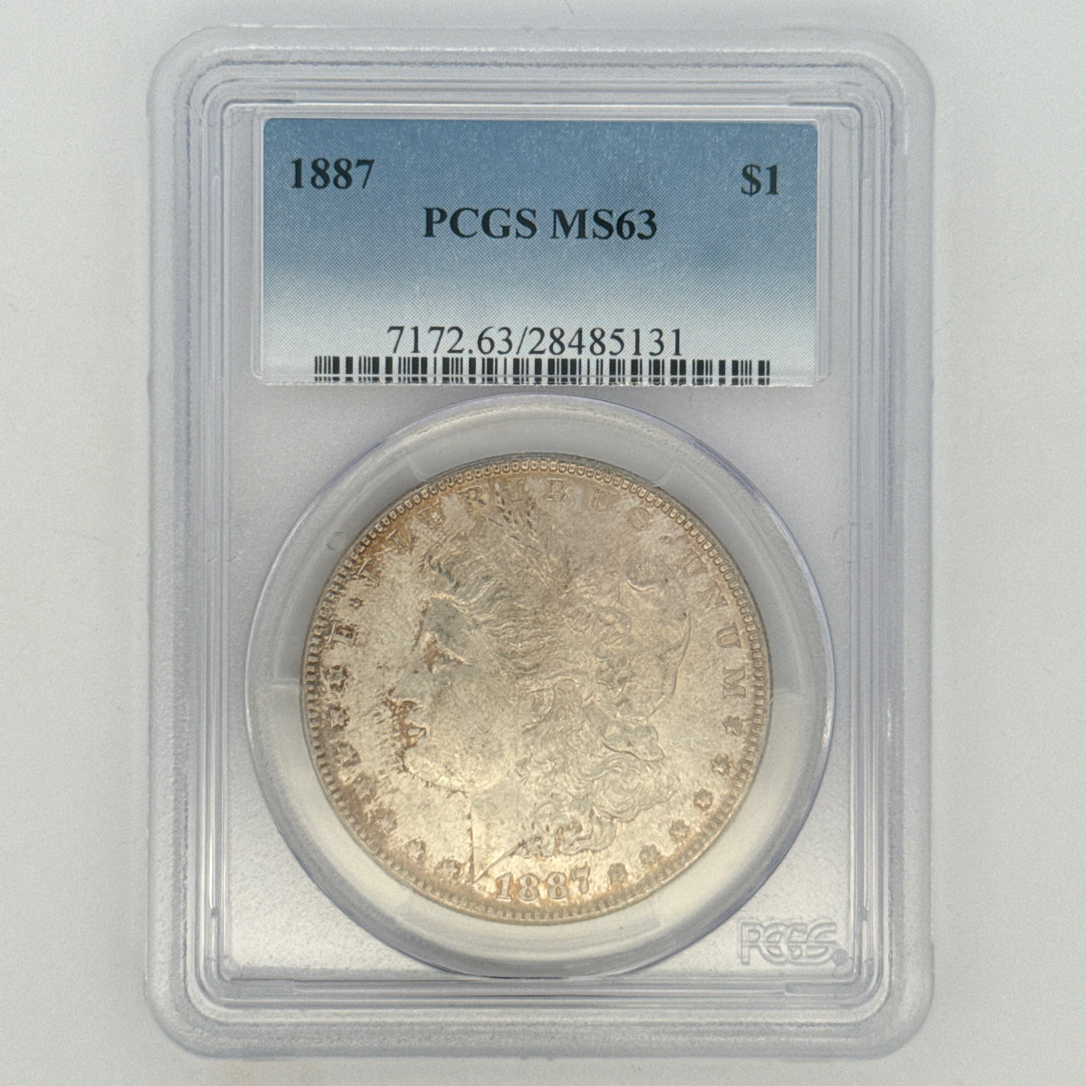 1887 Morgan Silver Dollar MS63 PCGS Graded
