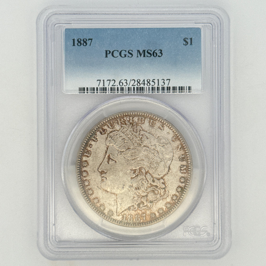 1887 Morgan Silver Dollar MS63 PCGS Graded