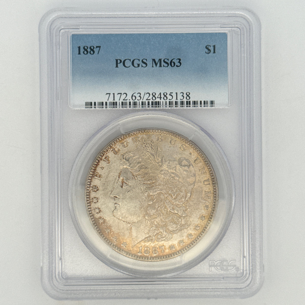 1887 Morgan Silver Dollar MS63 PCGS Graded