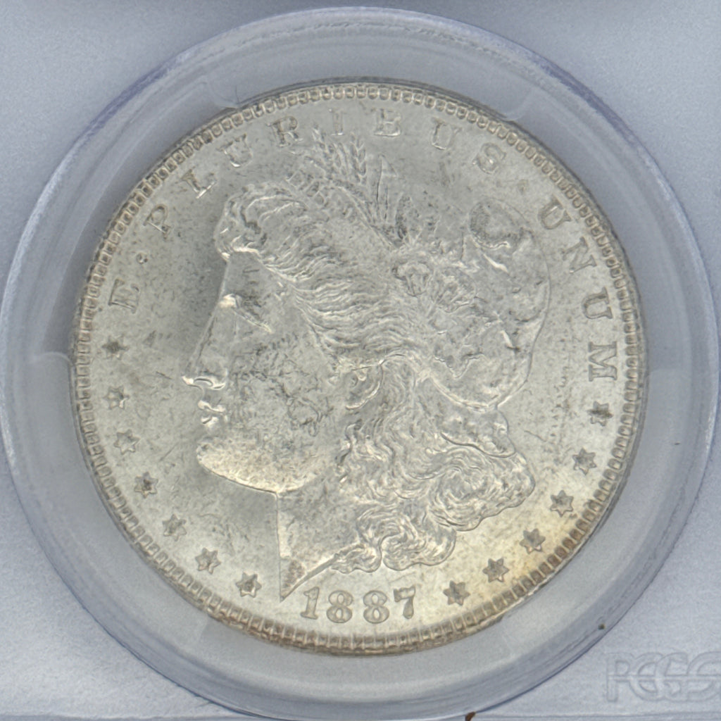 1887 Morgan Silver Dollar MS64 PCGS Graded