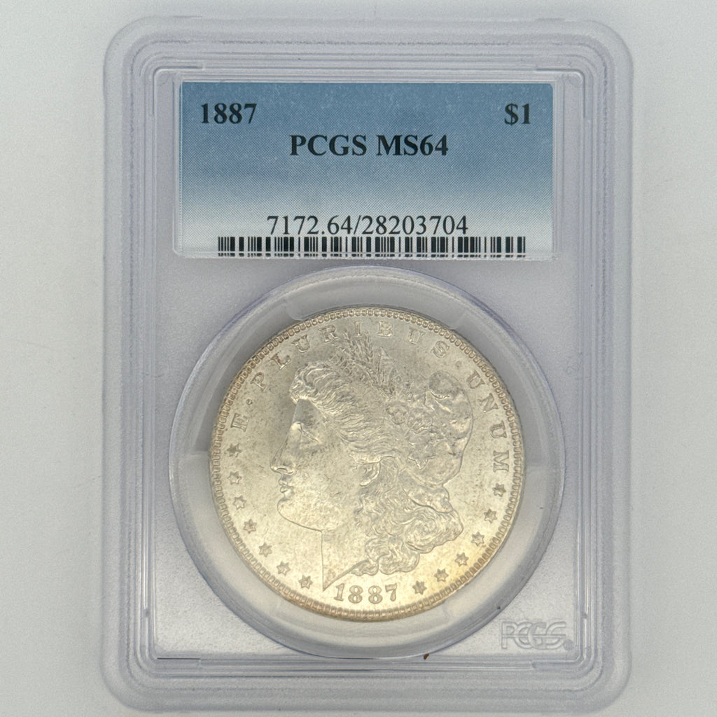1887 Morgan Silver Dollar MS64 PCGS Graded