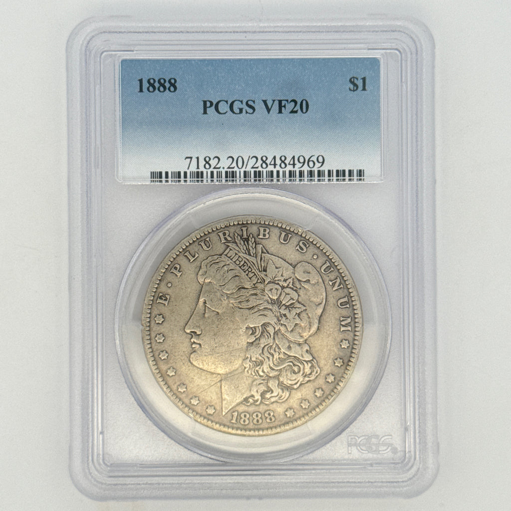 1888 Morgan Silver Dollar VF20 PCGS Graded