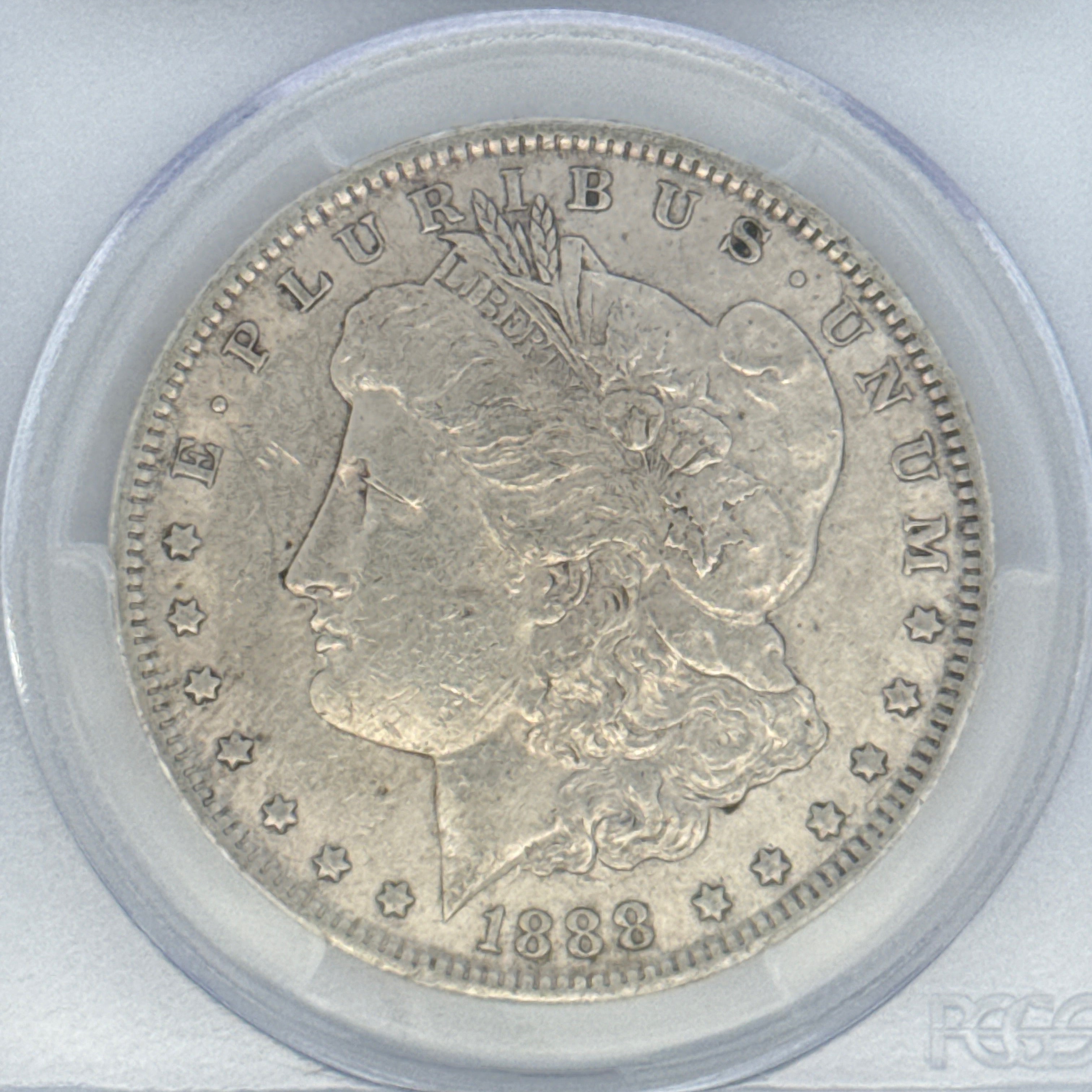 1888 Morgan Silver Dollar AU50 PCGS Graded