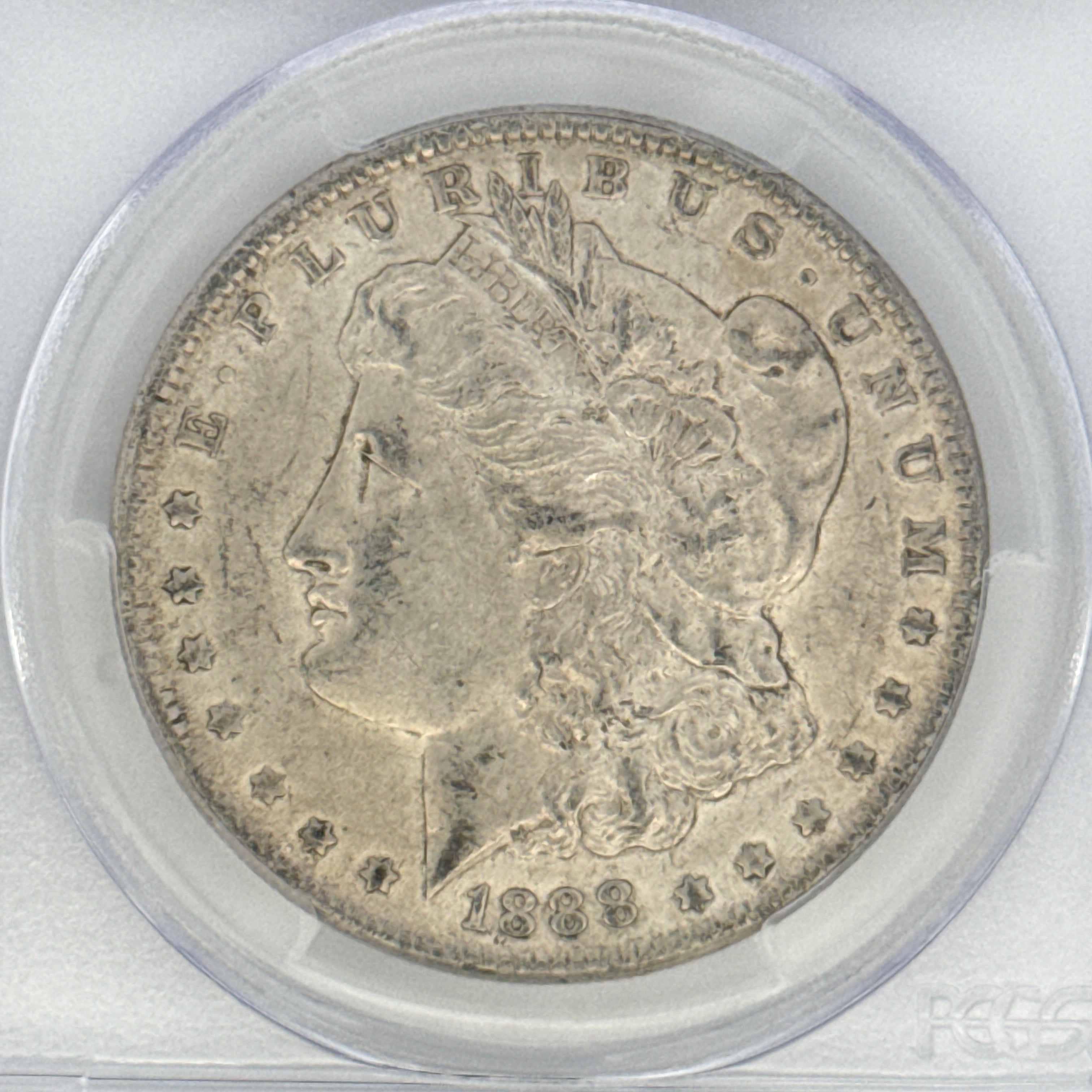 1888 Morgan Silver Dollar AU50 PCGS Graded