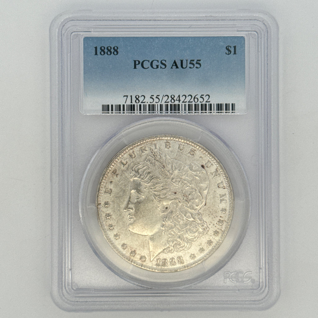 1888 Morgan Silver Dollar AU55 PCGS Graded