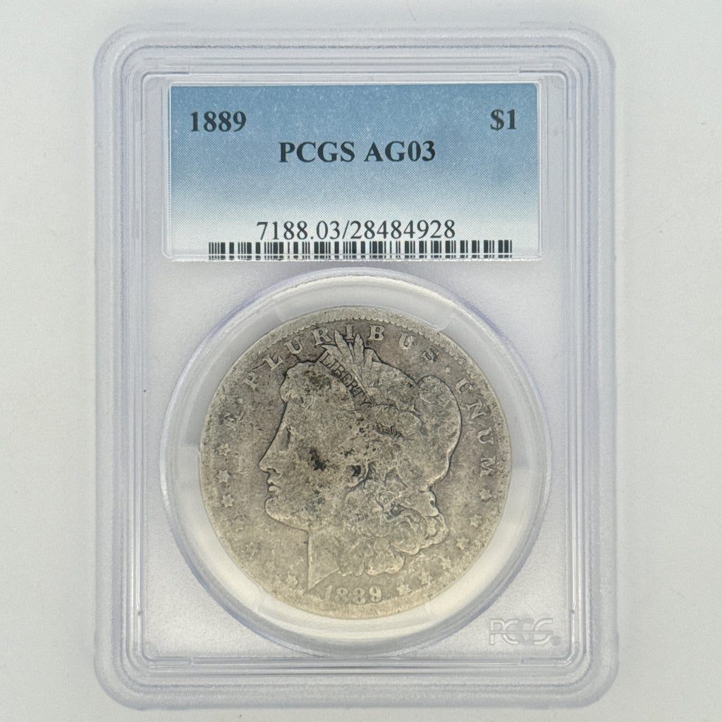 1889 Morgan Silver Dollar AG3 PCGS Graded