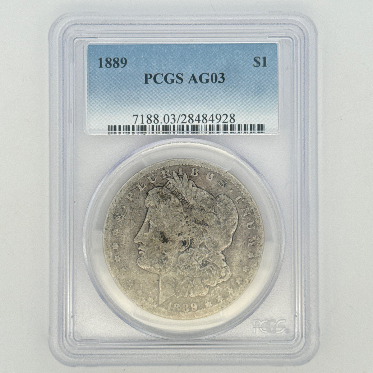 1889 Morgan Silver Dollar AG3 PCGS Graded