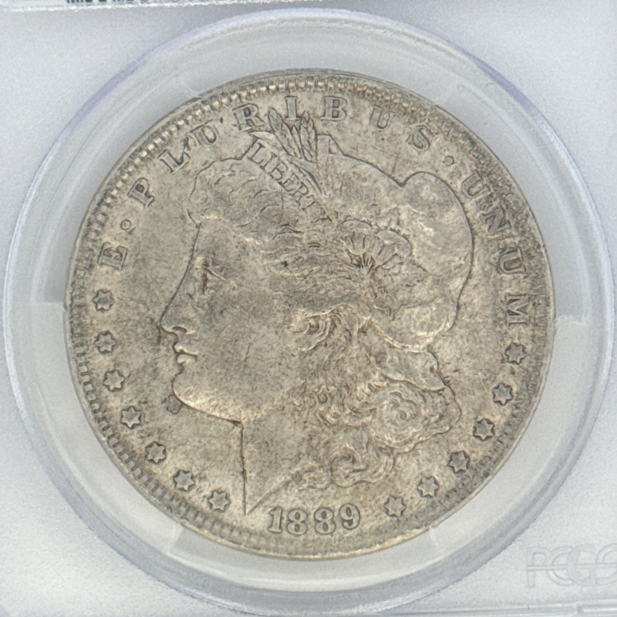 1889 Morgan Silver Dollar AU53 PCGS Graded