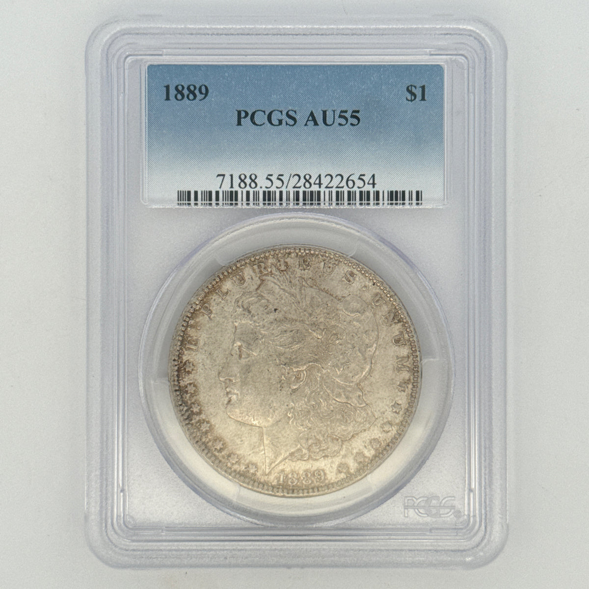 1889 Morgan Silver Dollar AU55 PCGS Graded