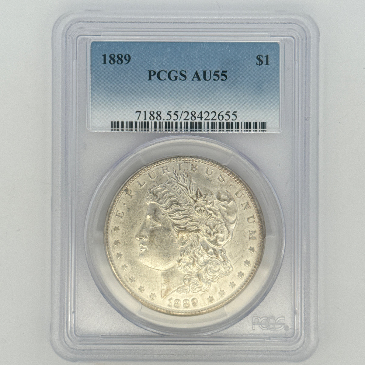 1889 Morgan Silver Dollar AU55 PCGS Graded