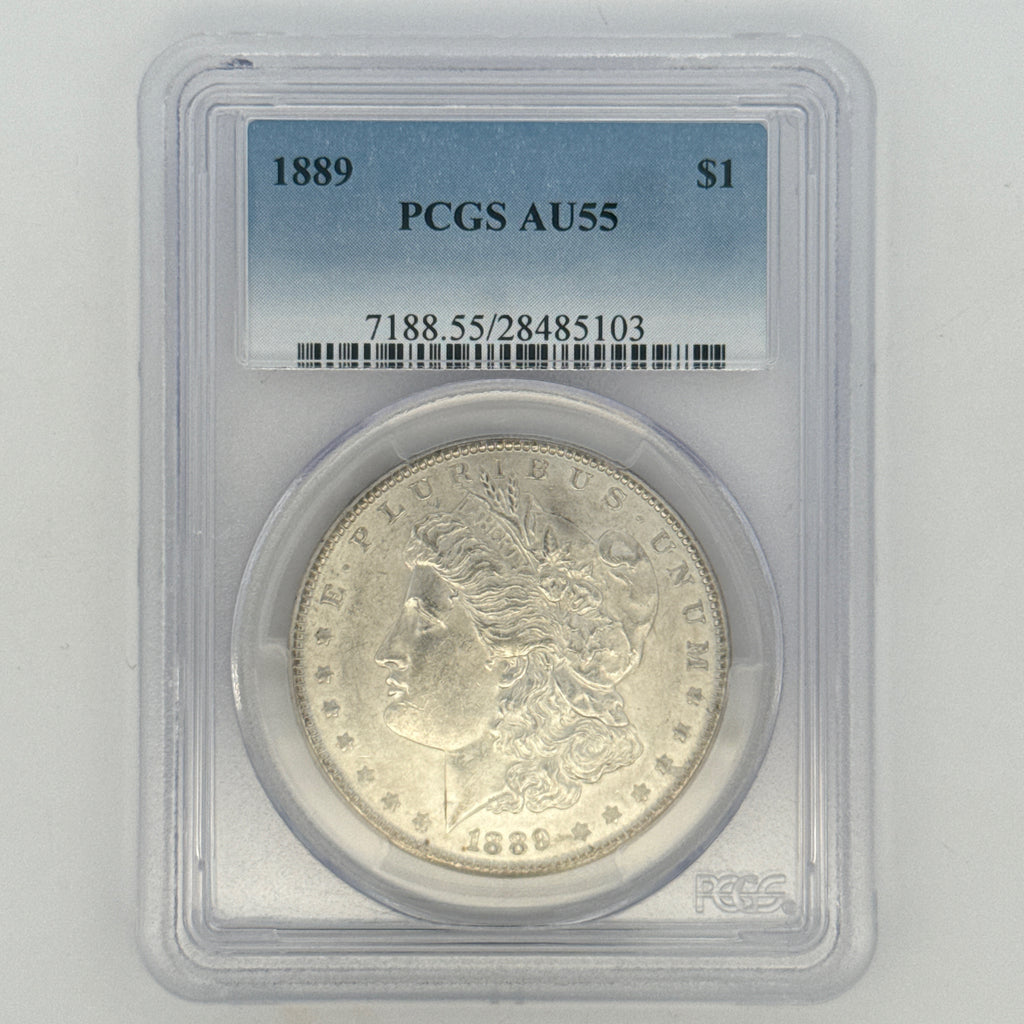 1889 Morgan Silver Dollar AU55 PCGS Graded
