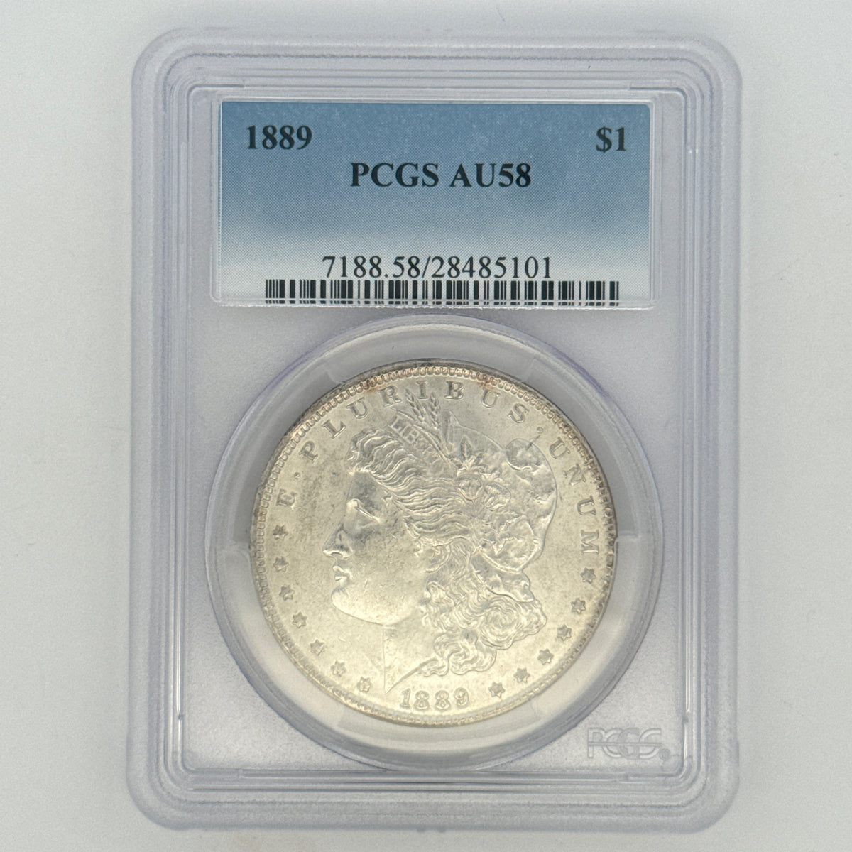 1889 Morgan Silver Dollar AU58 PCGS Graded