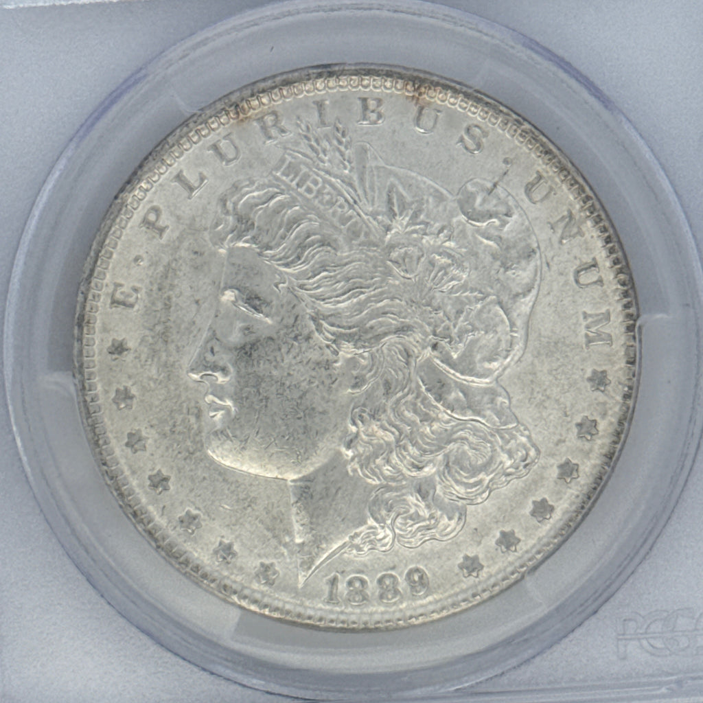 1889 Morgan Silver Dollar AU58 PCGS Graded