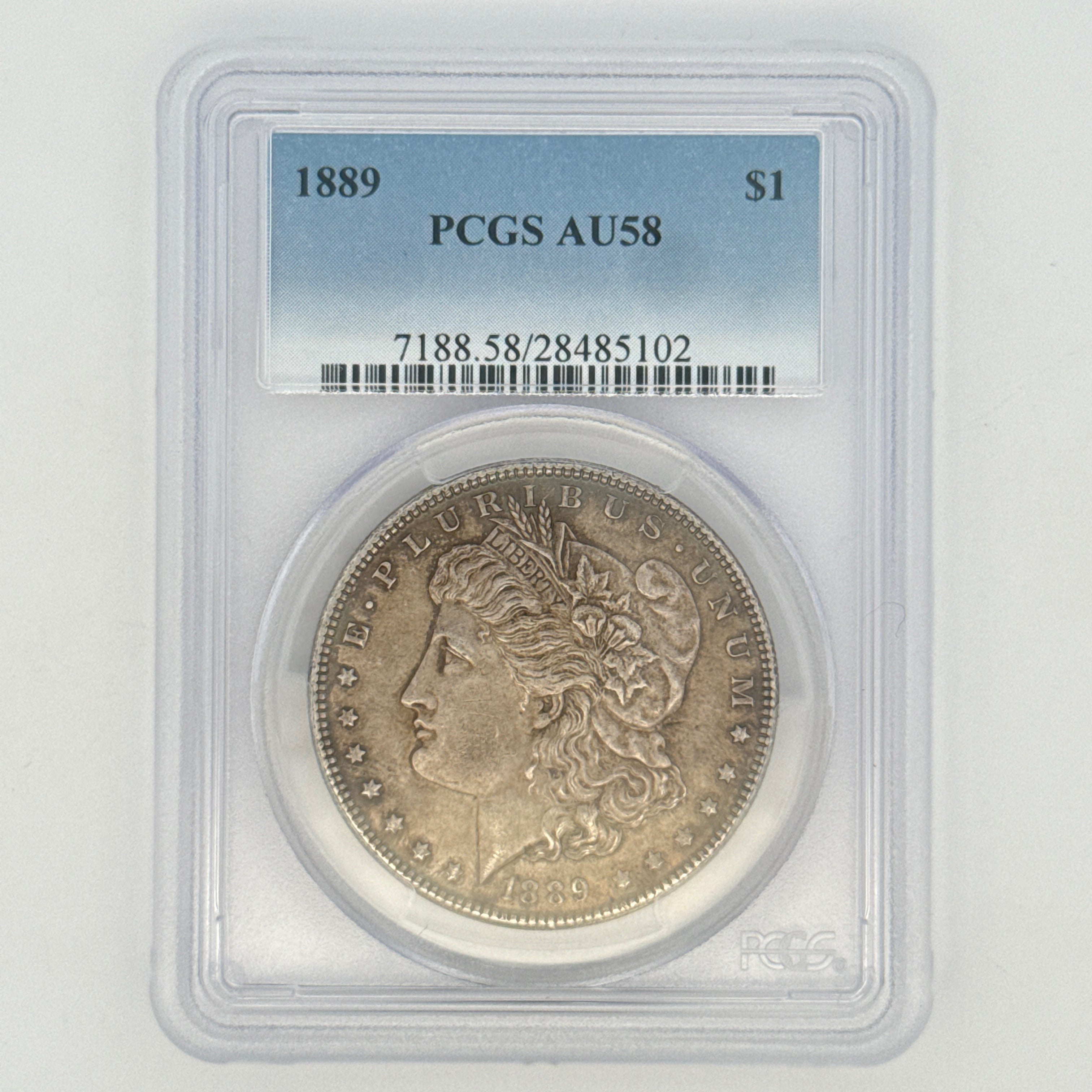 1889 Morgan Silver Dollar AU58 PCGS Graded