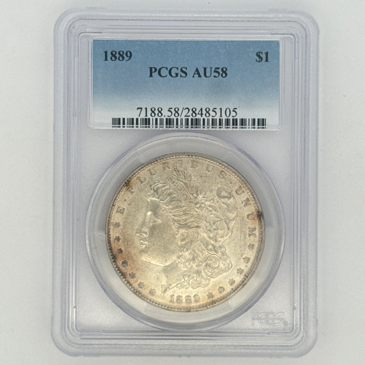 1889 Morgan Silver Dollar AU58 PCGS Graded