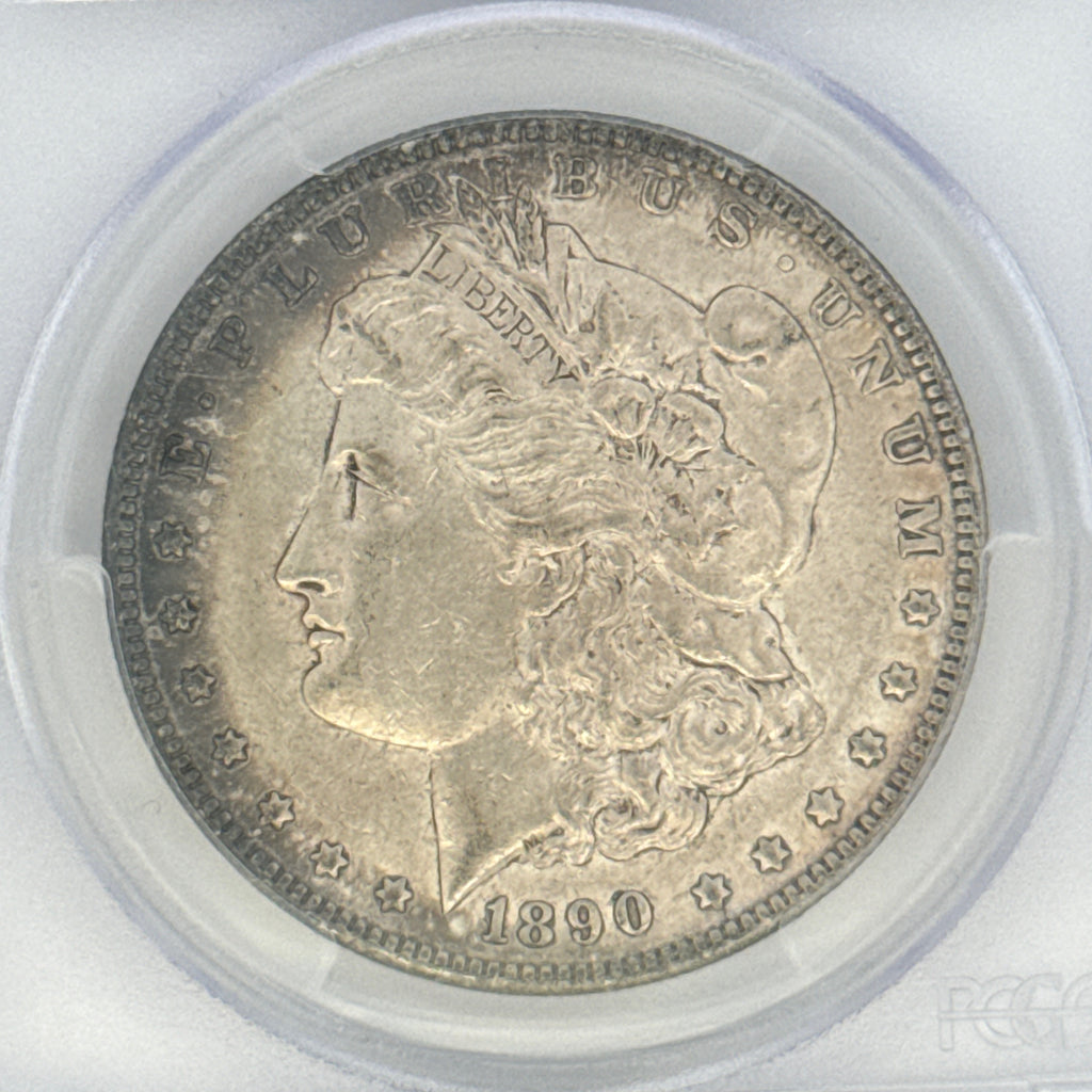 1890 Morgan Silver Dollar AU53 PCGS Graded