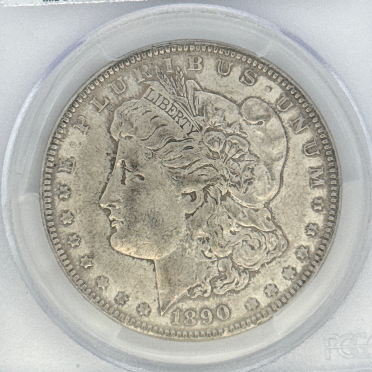 1890 Morgan Silver Dollar AU55 PCGS Graded