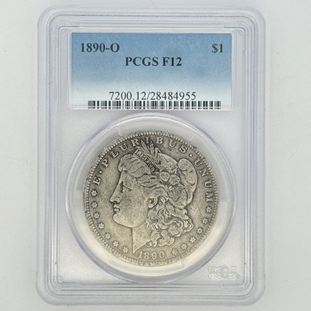 1890-O Morgan Silver Dollar F12 PCGS Graded