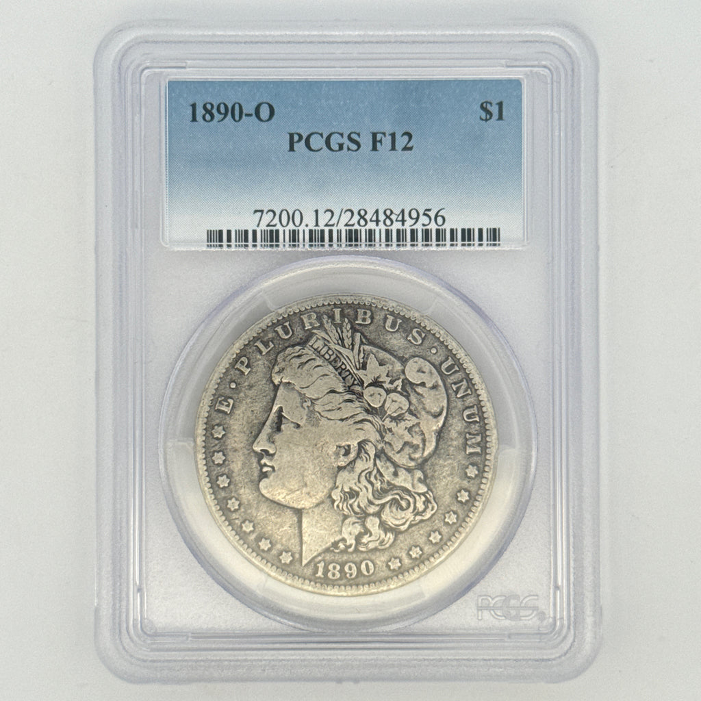 1890-O Morgan Silver Dollar F12 PCGS Graded