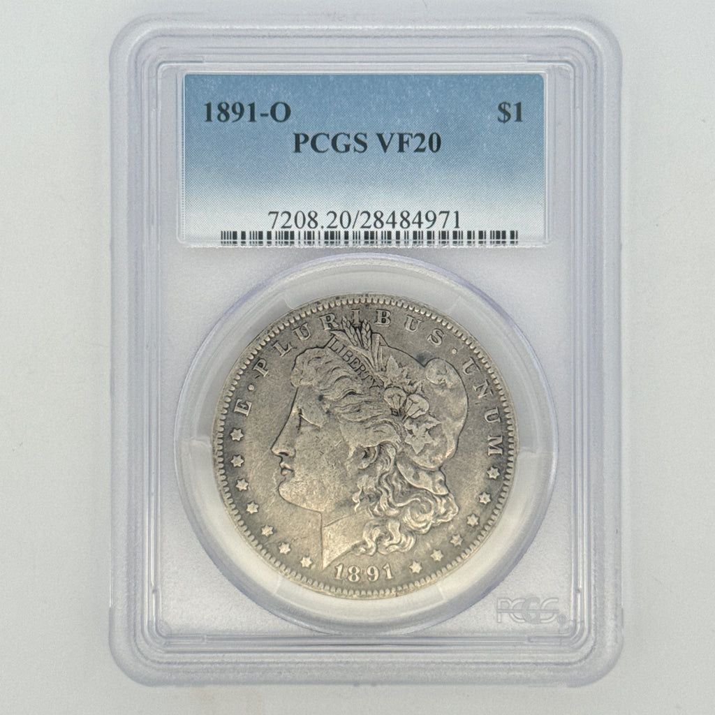 1891-O Morgan Silver Dollar VF20 PCGS Graded